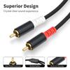 2RCA Male To 2RCA Male Sound Speaker Adapter Splitter Cable Gold Plated Metal Shell Flexible Stereo Sound Transmissio