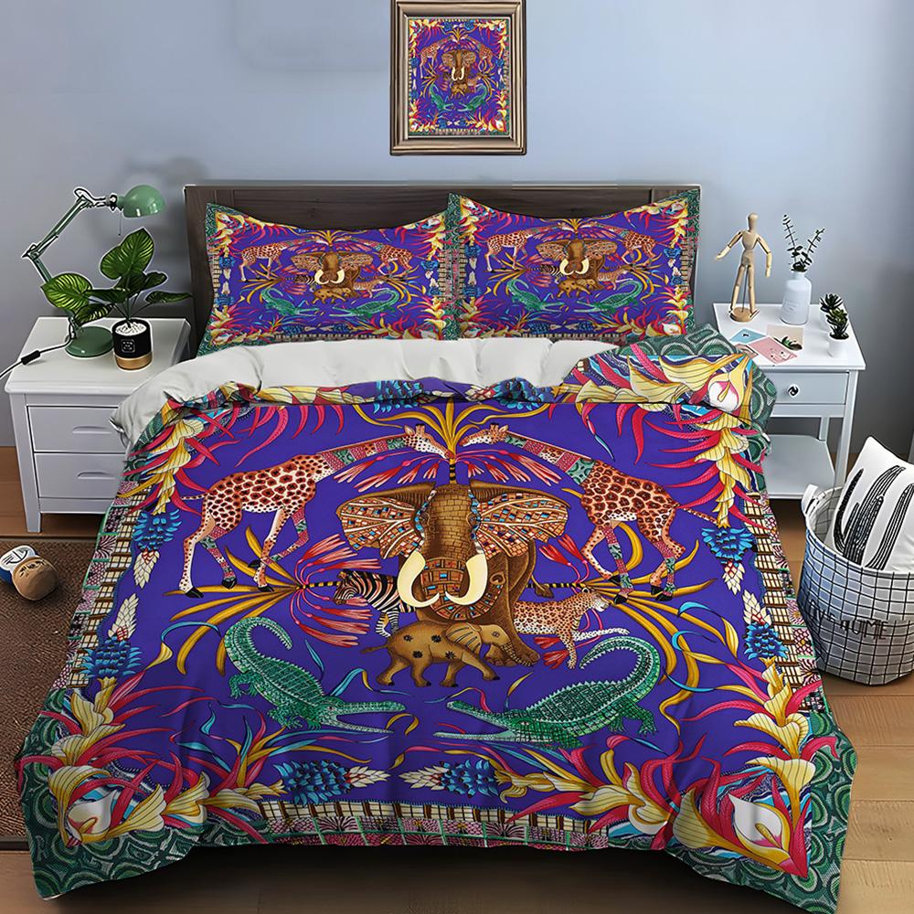 

Ретро Принт Искусство Конской Упряжи Комплект Постельного Белья Пододеяльник 1 Пододеяльник 2 Наволочки Комплект Постельного Белья для Взрослых и Детей Роскошные Подарки EU single(135x200cm)