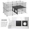 Small Animal Playpen 57.09x29.53x29.53in Portable Metal Fence for Guinea Pigs/Bunny/Hedgehogs/Chickens