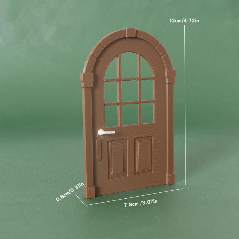 

1/12 Dollhouse Simulation European Style Door Model Dollhouse Furniture Decoration Dolls House Micro Scene Construction Props