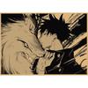Poster in Carta Kraft Retro Anime Jujutsu Kaisen - Decorazione Murale