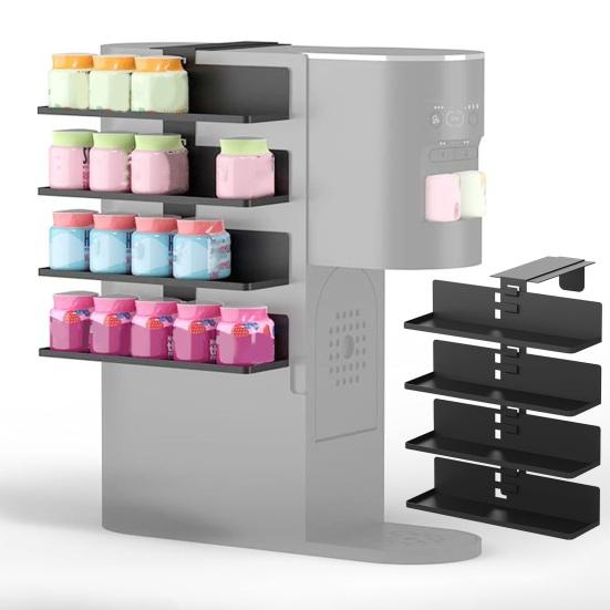 Стеллаж для хранения Высокая грузоподъемность Экономия места Легкий доступ Простая установка 4-ярусная вертикальная полка Подставка для хранения ароматизаторов чёрный