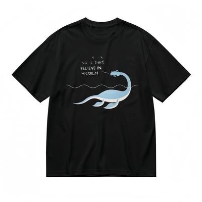 Men's Comfy Classic T-Shirt Loch Ness Monster Believe In Myself Graphic Tee