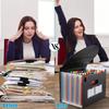 1pc Plastic Expandable File Organizer Folder Manager 25Pocket Document Receipt Manager Folder for School Home Office Accessories