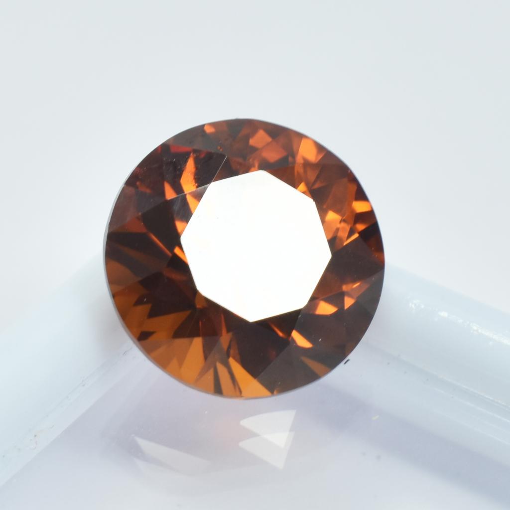 CERTIFIED Orange Sapphire Loose Gemstone 7.15 Ct Natural Round Shape