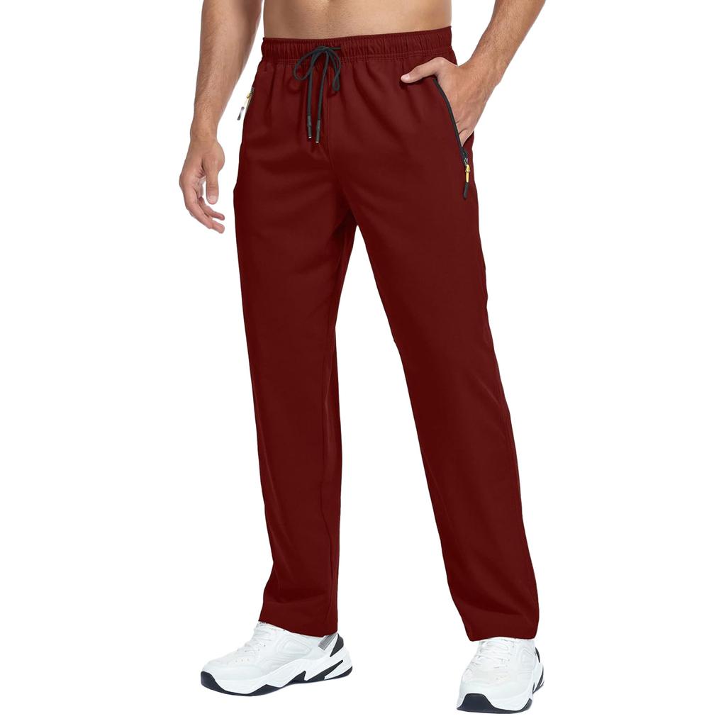 Men's Lightweight Jogger Pants with Adjustable Waistband and Zipper Pockets Suitable for Father Day Gifts My Orders Casual Sportswear Outdoor Use