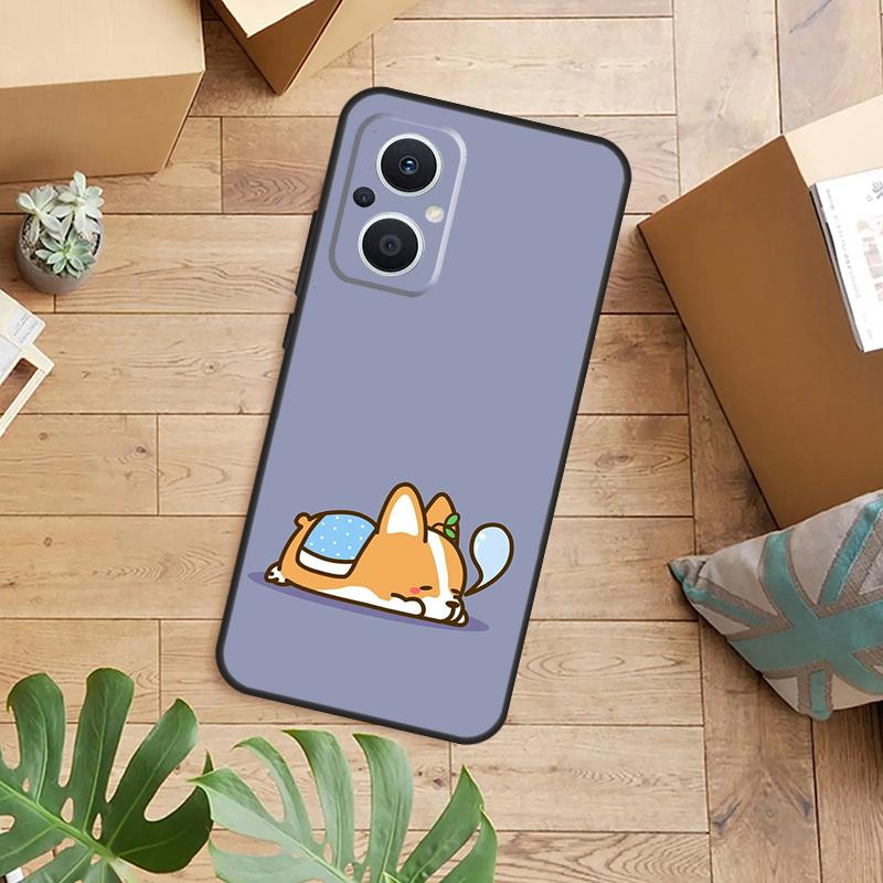 Cartoon Corgi Dog Phone Case For OPPO Reno 14 12 11 13 F 10 Pro 8T 7 8 Lite OPPO Find X8 X6 X5 X9 Pro Cover