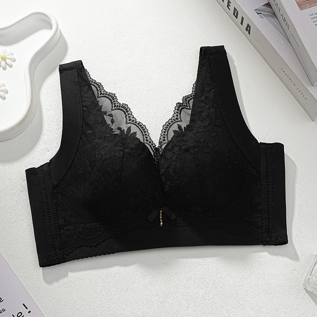 Medium thickness, small breasts, large gathering lace bra, non-magnetic women's vest, bra, closed breast adjustment bra