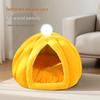 Washable Pumpkin-Shaped Pet Bed - Soft, Cozy Nest for Cats and Dogs, Suitable for All Seasons