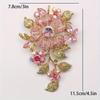 Glänzende Bunte Kristall Rose Blume Brosche Mädchen Party Kleidung Pin Damen Hochzeit Zubehör