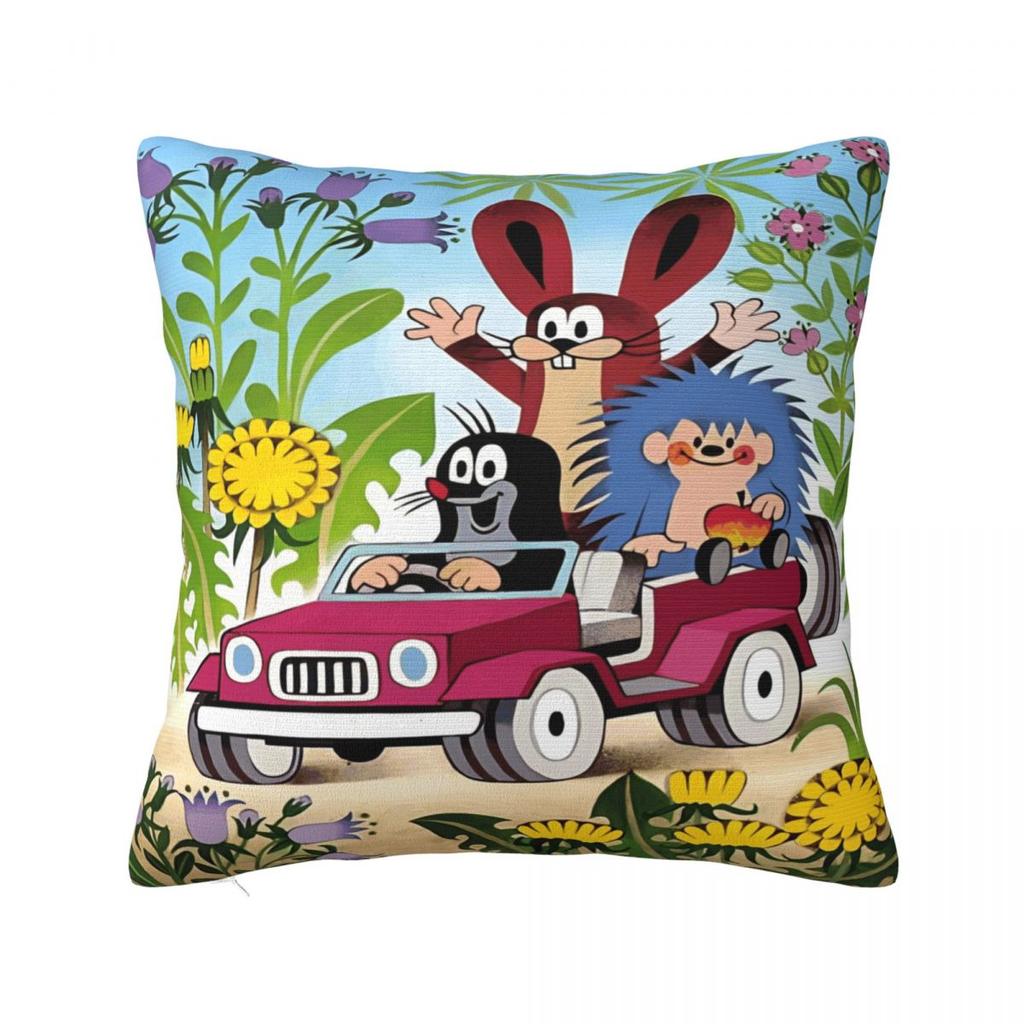 The Little Mole  Animal Printing Pillowcase Cushion Cover Pillow Covers Soft and Sweet Home Decoration Zippered Multi Size