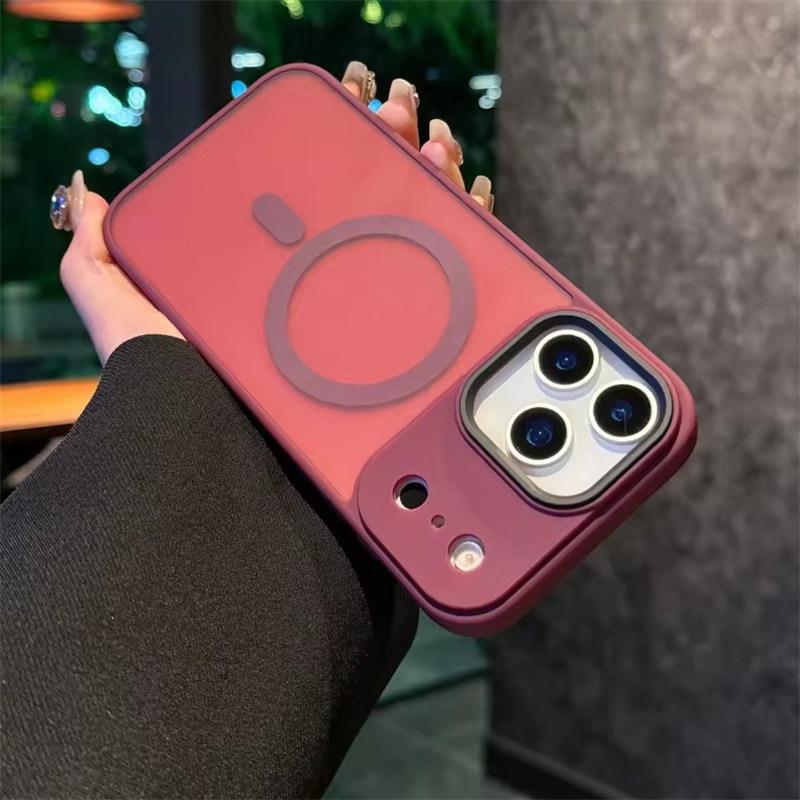 

Матовый прозрачный чехол для Magsafe для iPhone 17 Air 17 Pro Max Магнитная беспроводная зарядка Противоударный чехол iPhone 17 красный