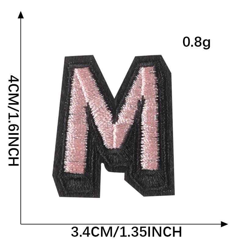 Duoku Computer Embroidery English Alphabet Cloth Label Name Label Ball Suit Mark Patch Clothing Accessories Embroidery Cloth Sticker