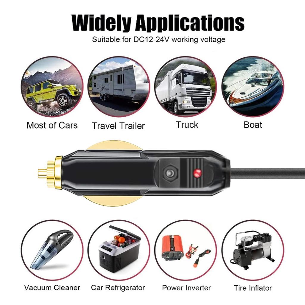 Starlink Mini Cable, Starlink Mini DC Power Cable with Cigar Lighter, 18AWG Wire, IP68