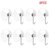 1/8/12pcs Suction Cup Hooks Strong Suction Cup Holder with Plastic Hooks For Glass Window Home Kitchen Bathroom Wall Hook Hanger