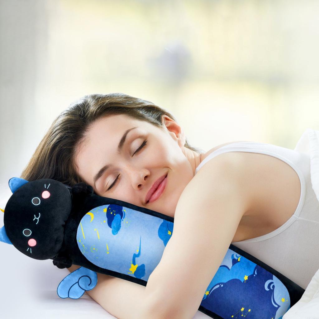 Langes Katzen-Kissen – Superweiches Plüschtier Zum Kuscheln & Schlafen | Perfektes Geschenk Für Kinder & Freundinnen