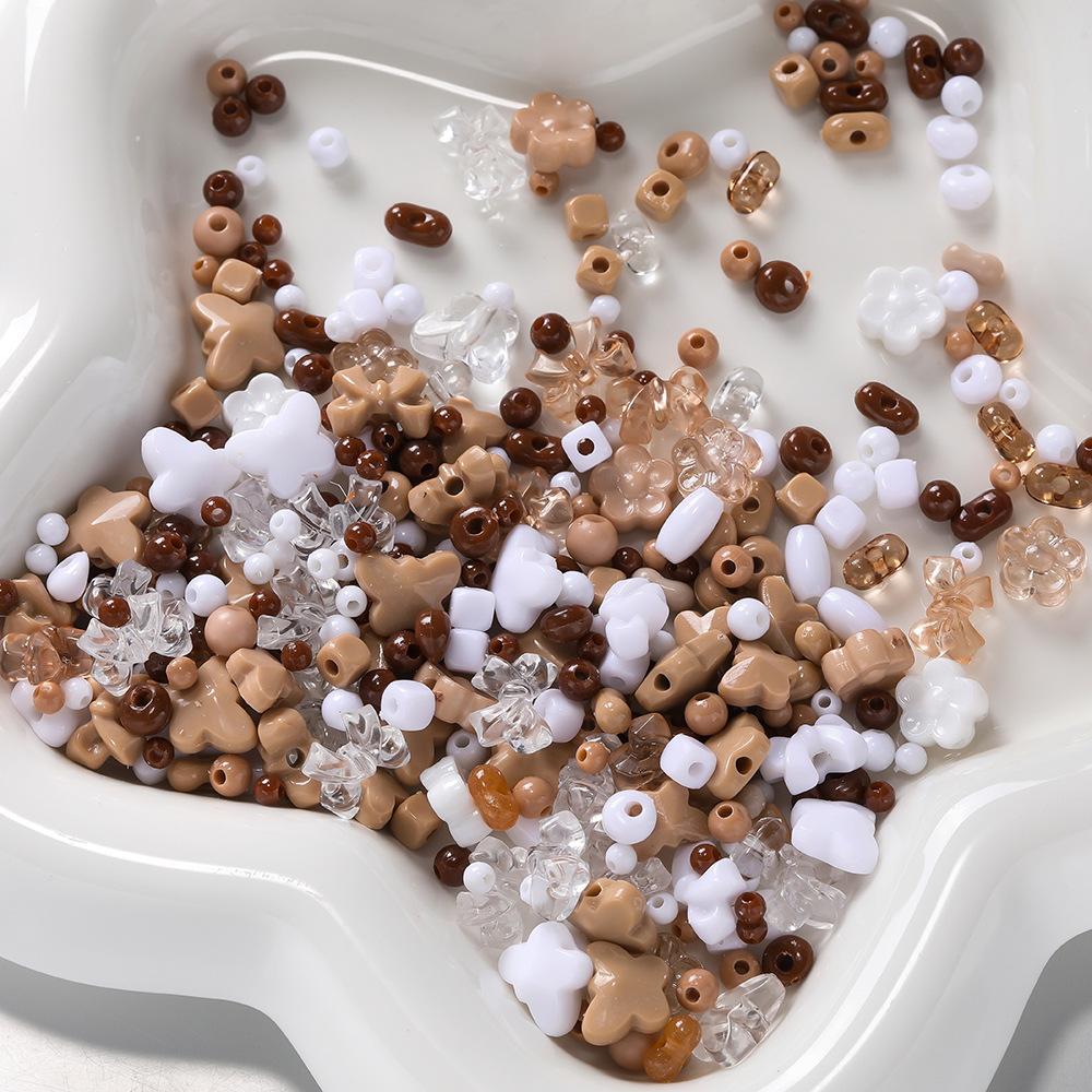 

Акрилові одного кольору змішані намистини DIY матеріал для бісерних браслетів та намист 50g/bag