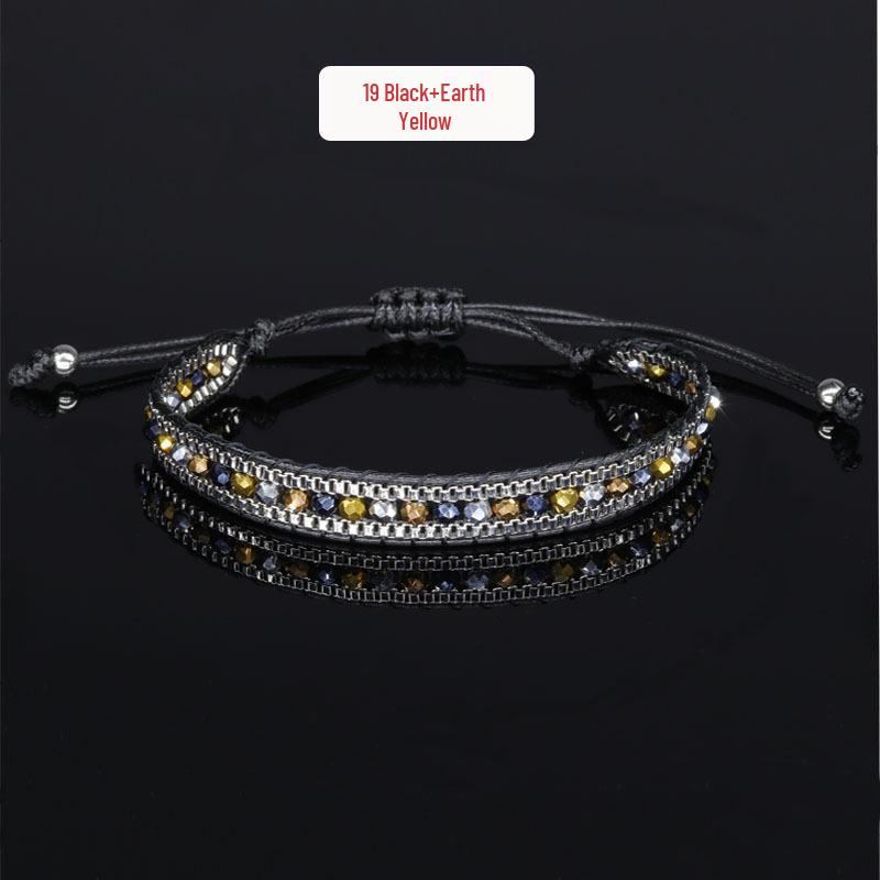 Retro Bohemian Crystal Rope Bracelet
