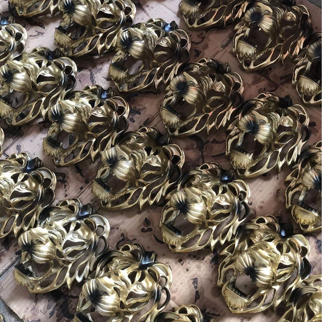 3D Löwenkopf Statue Harzhandwerk Wandbehang Ornament Wandbehang Ornament