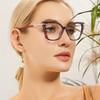 1 Pair Of New Cat'S Eye Glasses Frames Women'S Fashion Glasses Day And Night Use Anti-Blue Light Lenses Tinted Glasses