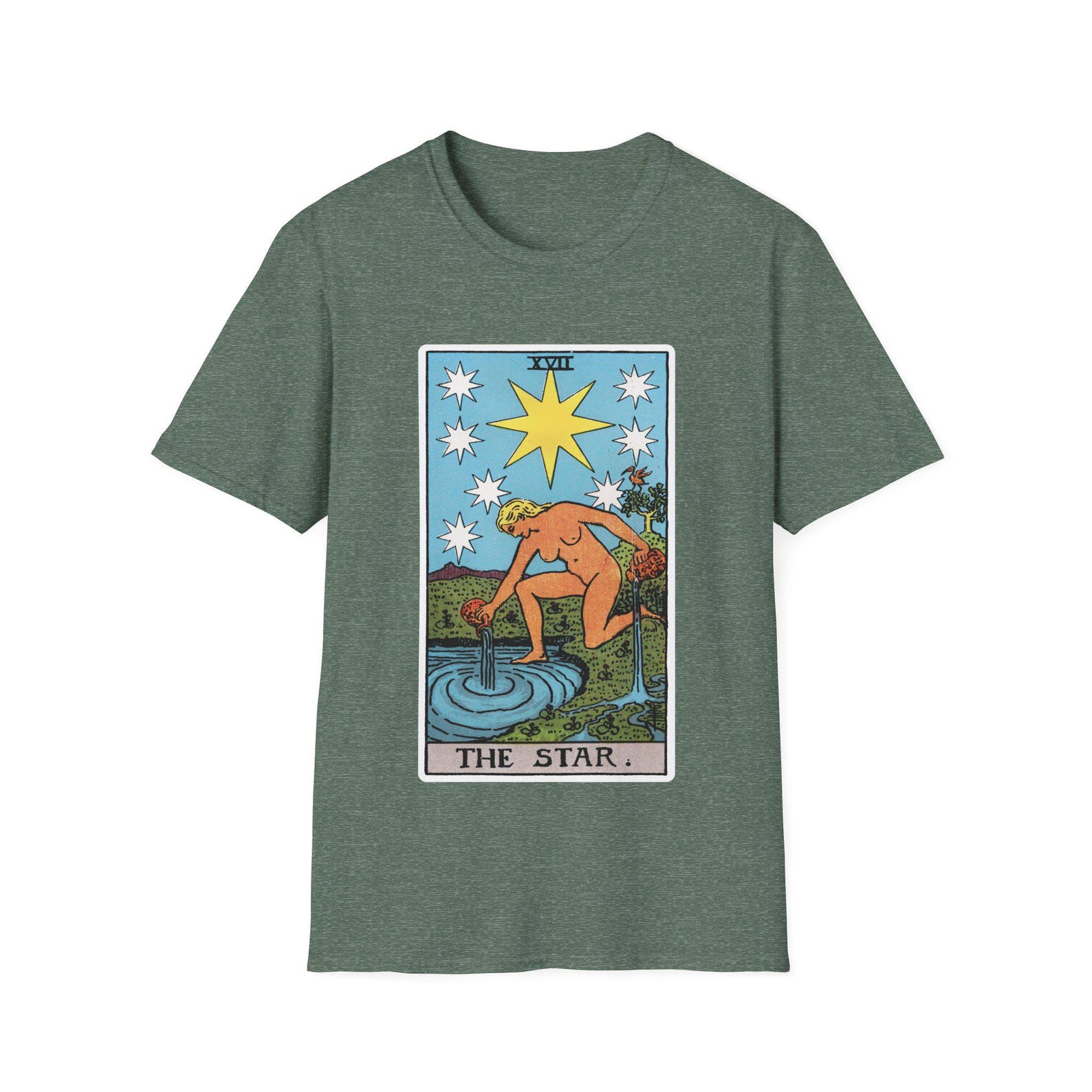 The Star Tarot Card T-Shirt | Tarot Illustration, Occult Symbolism M