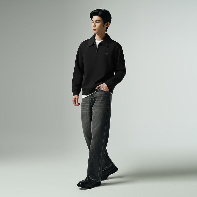 Lilang Men's Casual Loose-Fit Polo Sweatshirt