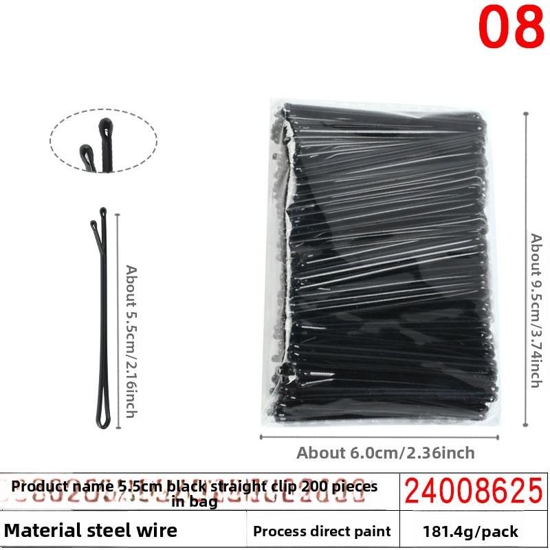 Black Steel Clip Box Contains A Straight Clip for The Bride's Updo Hairstyle Bangs Clip Wavy Hair Clip and Hair Accessory