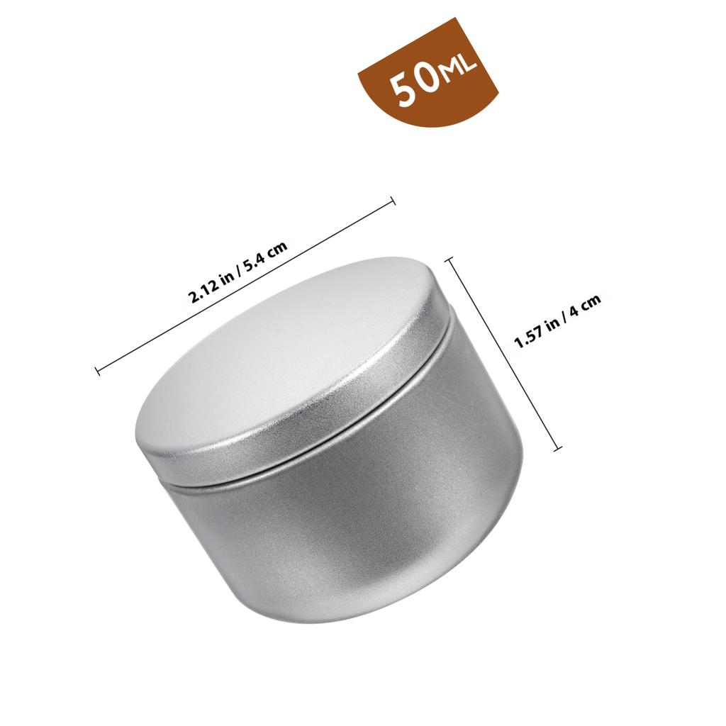 10Pcs Tea Tins for Loose Tea Storage Airtight Tinplate Canisters Coffee Powder Spice Jar Round Food Container Travel Friendly