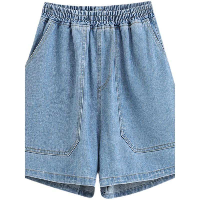 Extra Large Fat Sister Western Style Summer New Student High Waist Thin Loose Wide Leg Demin shorts Hot Pants