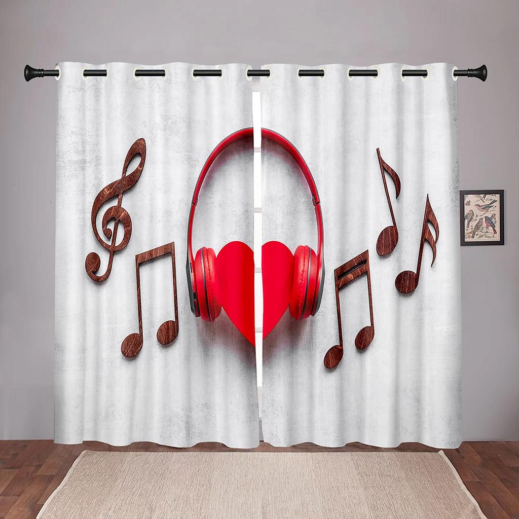 

Плотные наушники Красное сердце Розовые шторы блэкаут для спальни, гостиной, ванной комнаты, кухни, двери, прихожей, дома, крючки, высокая степень затенения W55 X H120cm X 2&Grommet Top