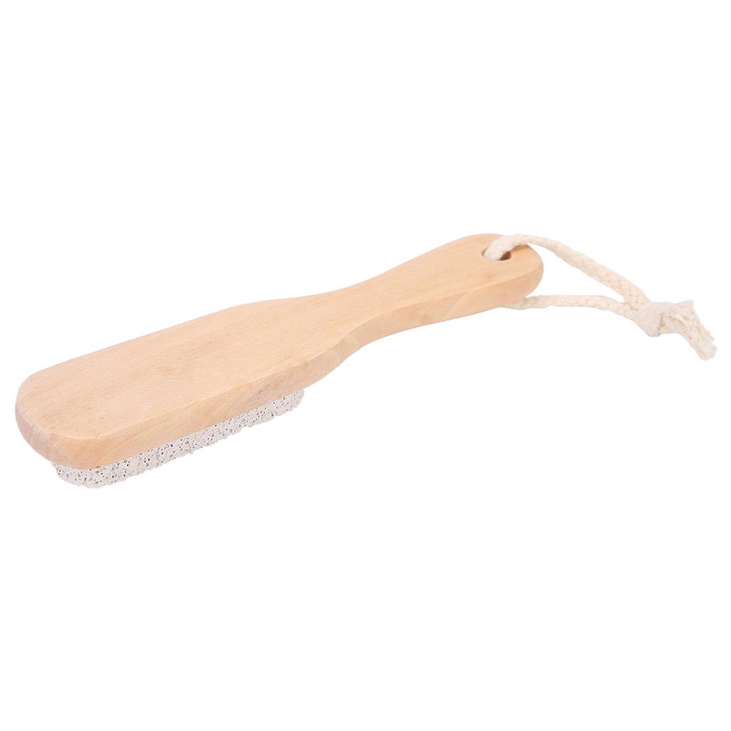 Foot File Dead Skin Callus Removing Pumice Stone Foot Pedicure Tool with Wooden Handle