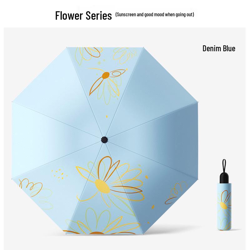 Premium Black UV-Resistant Dual-Purpose Women's Umbrella & Parasol