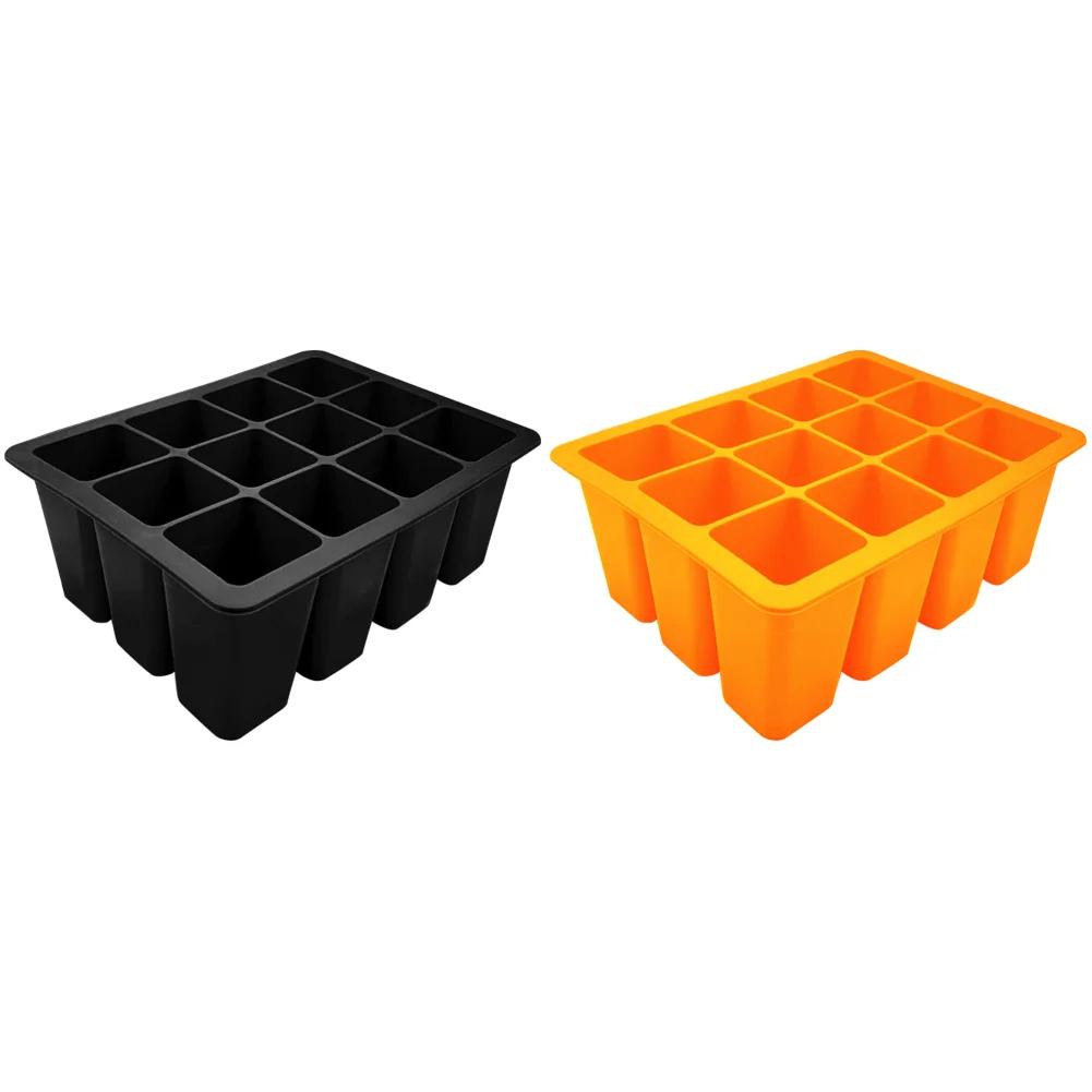 3-1PC Silicone Seed Trays 12 Holes Cell Propagator Growth Thickening Seedling Start Growth Tray For Greenhouse Seed Starter Tray