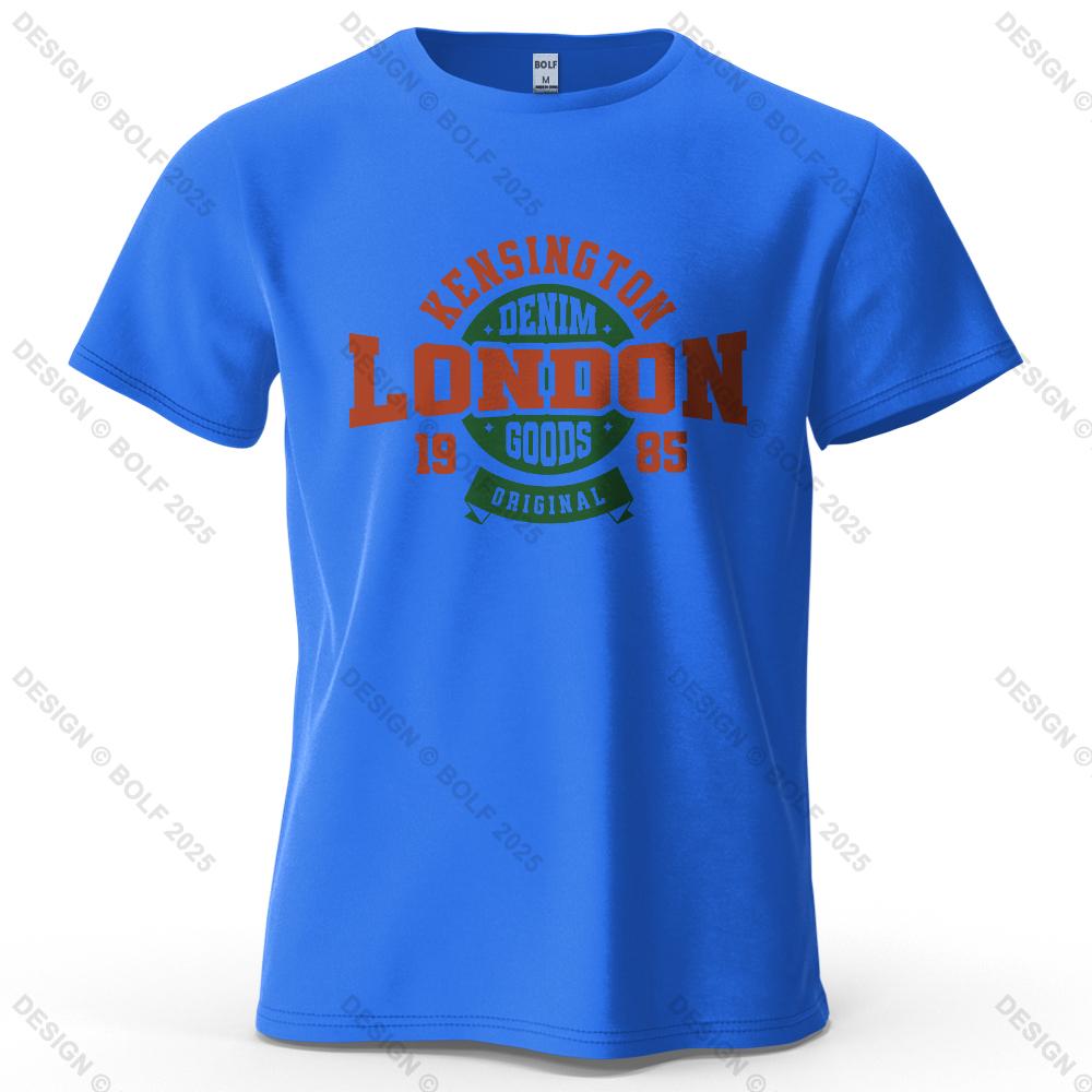London 1985 Printed Men's T-Shirt 100% Cotton Oversized Vintage Classic Graphic Tees for Women Tops Tees Casual Streetwear