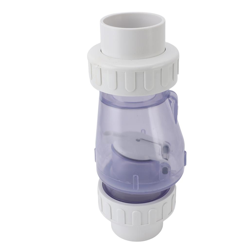 2 Inch Check Valve Transparent Pool Accessories Replacement Check Valve Prevent Backflow