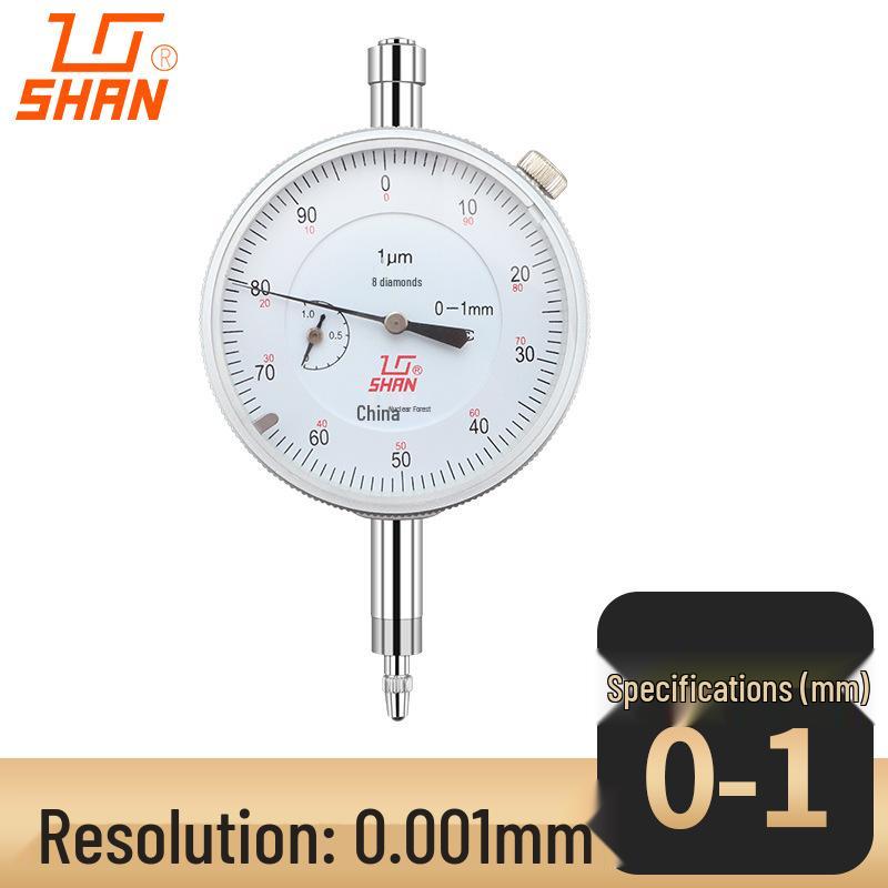 Guilin Gui Liang 0-1mm Shockproof Mechanical Dial Indicator, 8 Jewels, High Precision 0.001mm 0-1mm
