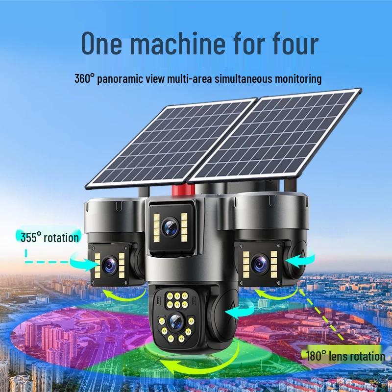 AOV 360° Solar Camera with 4G, No External Power or Network Needed, Mobile Remote Outdoor Monitoring