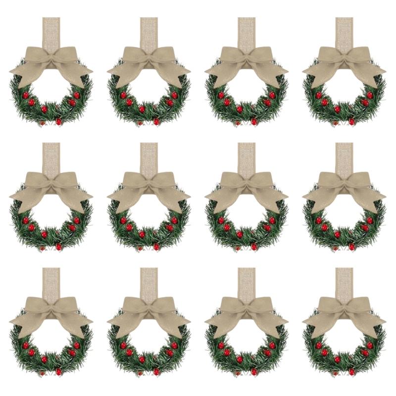 Plastic Bowknot Ribbon Wreath Closet Hangers Holiday Decoration for Home Office