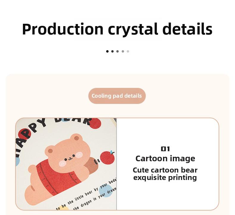 Car Seat Cushion Summer Honeycomb Breathable Ice Silk Non-slip Comfortable Car Seat Cushion Cute Bear Four Seasons Universal