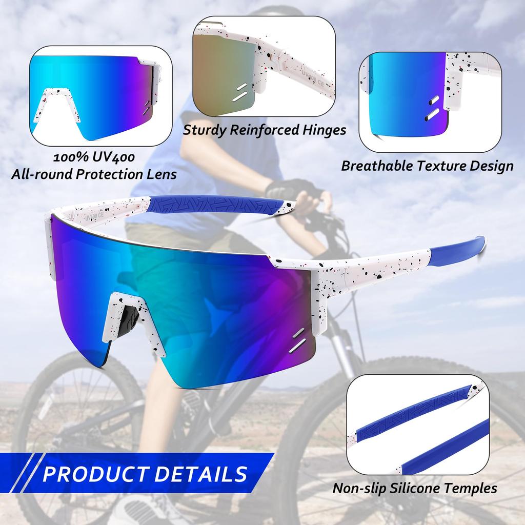 Kids Sports Sunglasses for Children UV400 Ultra Lightweight Sunglasses for Golf Jogging Baseball Bus Fishing Mountaineering Bicycle Cycling UV