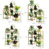 Multi-layer Wooden Flower Rack Plant Shelves Flower Plant Stand Outdoor Garden Balcony Shelves Flower Pot Holder Rack Display Rack