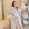 Women's Lace Nightwear Short Sleeve Nightdress Summer Fashion Women's Loose Nightdress