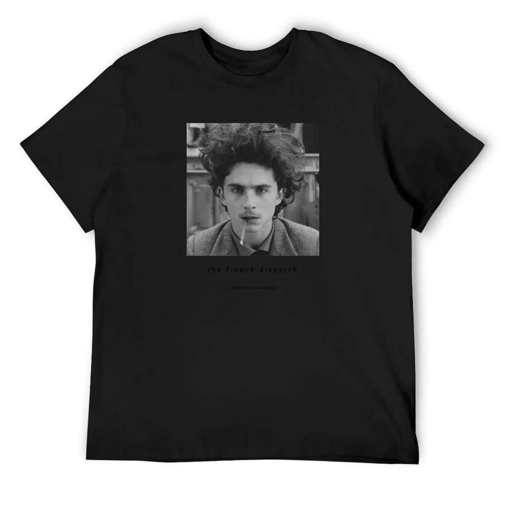 The French Dispatch (Wes Anderson) Timothee Chalamet, Saoirse Ronan, Adrien Brody T-Shirt baggy shirts men workout shirt