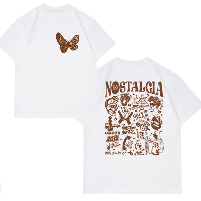 Rapper Rod Wave Nostalgia Butterfly T Shirt Men's Women's Clothes Harajuku Aesthetic Fashion T-shirt Hip Hop Streetwear Tshirts