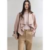 Mixiu Intellectual Relaxed-Fit Convertible Collar Trench Coat