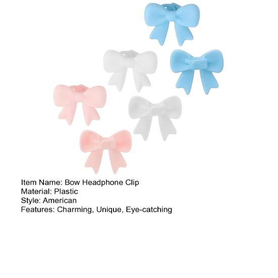 3D Bows Decor for Headphone Cute Bow Coquettish Headphone Clip Attachment Accessories Earphone Decoration for Women