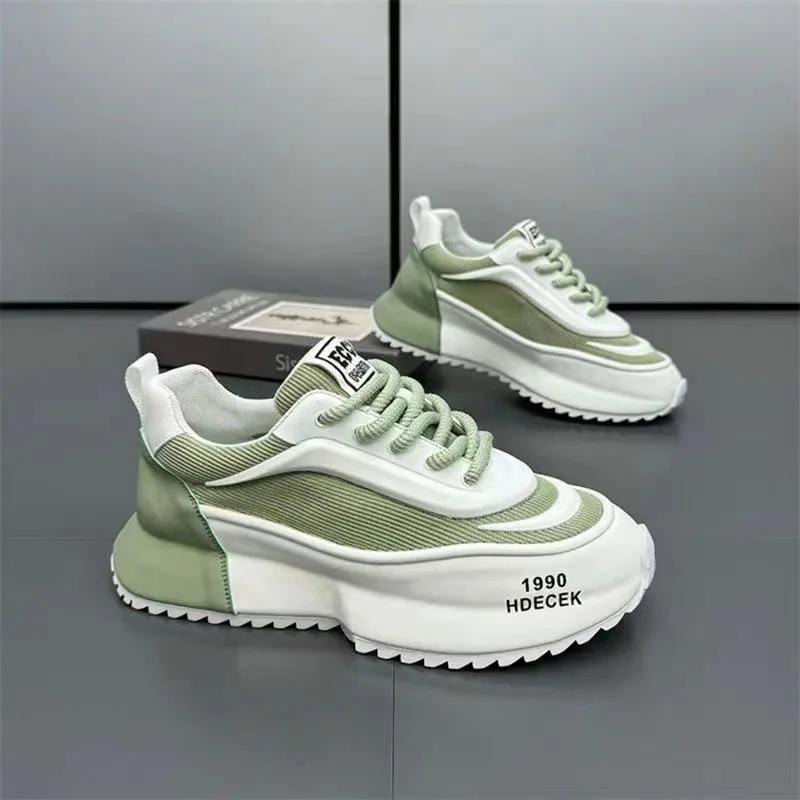 FashionCasual Mens Shoes Sneakers Mesh Increased Internal Platform Designer Chunky Male Man Sneakers Shoes for Men Women Men Shoes