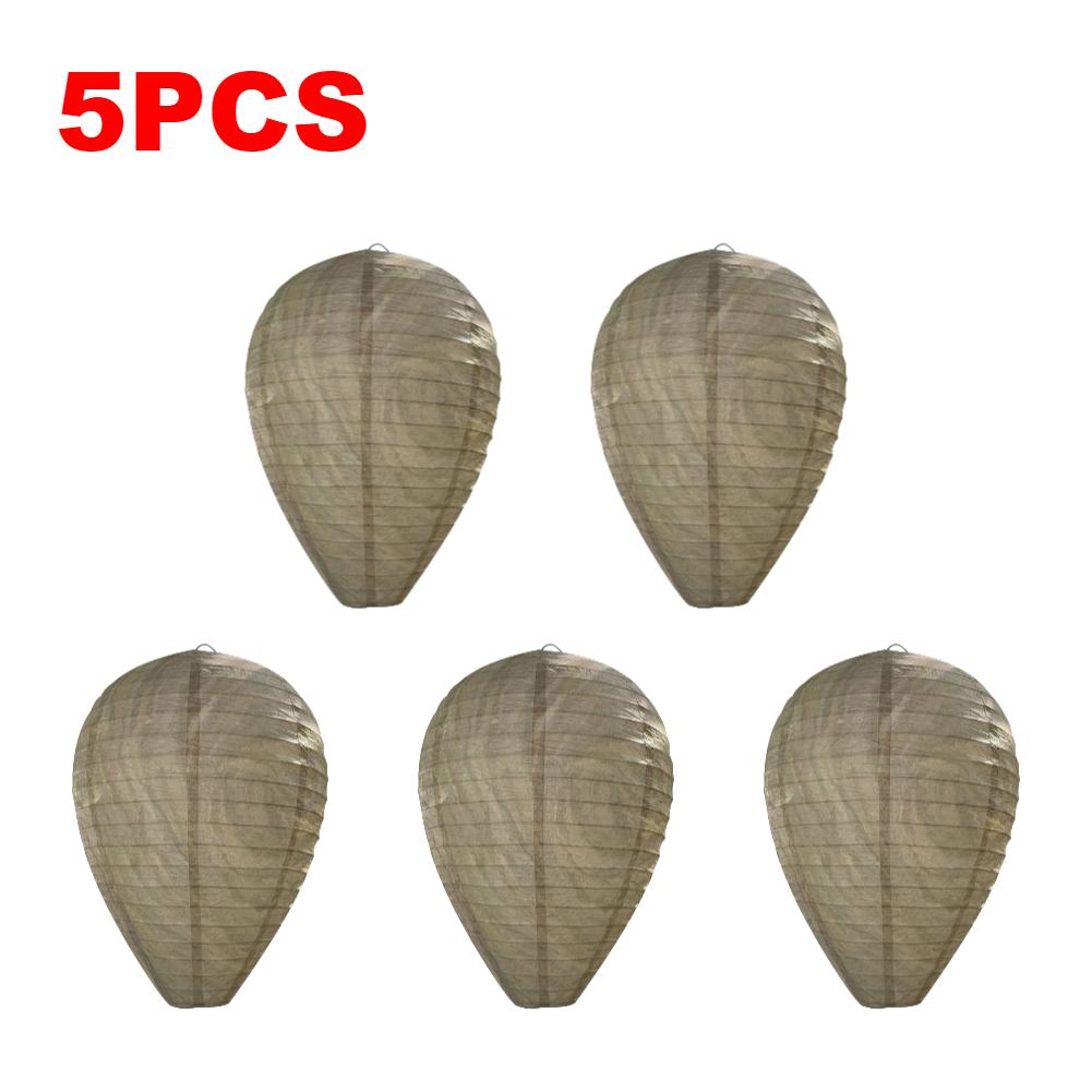 2-5pcs Hanging Wasp Deterrent Paper Hornet Fake Wasp Nest Repellent Hornets Safe Fake Trap Safe Garden Repellent Trap for Yard