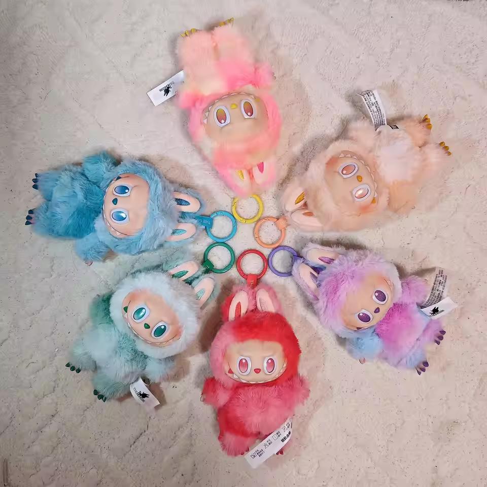 Key Rings Bags & Wallets / Coin Purses & Key Chains / Key Chains Macaron PVC Face Keychain Desktop Cute Cartoon Bag Pendant Decoration Doll Plush Toy