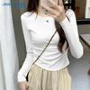 Jeanswest Women's Slim Fit Round Neck Long Sleeve Top